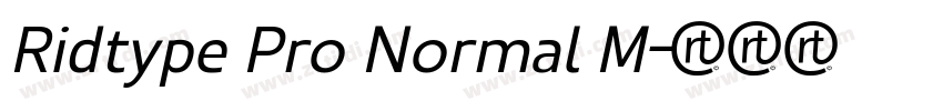 Ridtype Pro Normal M字体转换